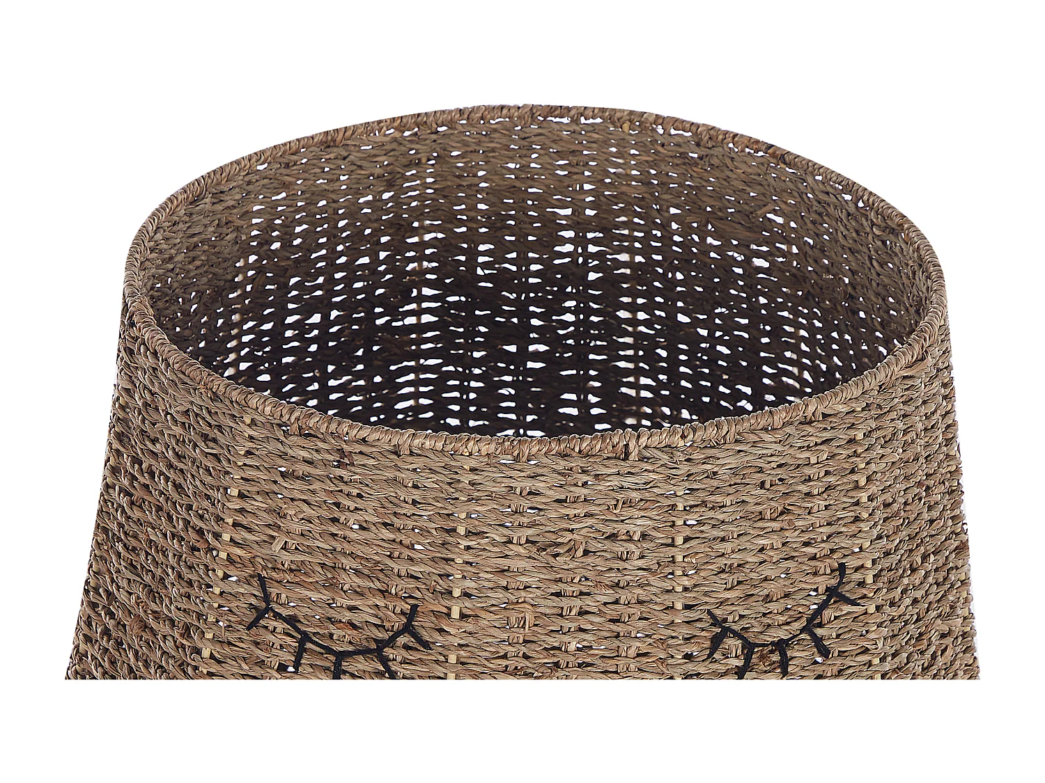 Aufbewahrungskorb aus Seegras Bärenform natürlich beige 68 cm Fulan