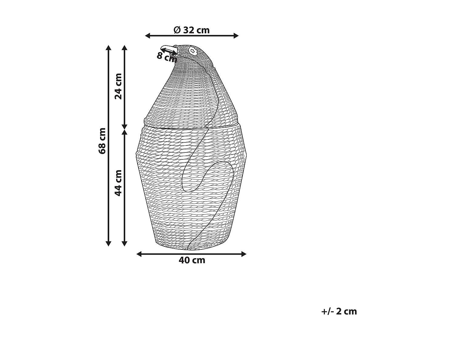 Kosz na zabawki Pingwin HADZABE Plecionka Naturalny