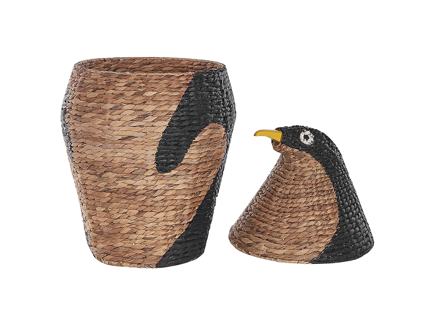 Kinder Aufbewahrungskorb Pinguin HADZABE Geflecht Naturfarben