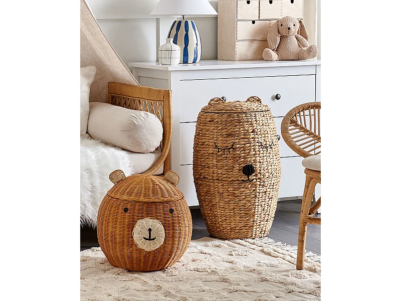 Cestino per bambini orsacchiotto HIMBA Rattan Naturale