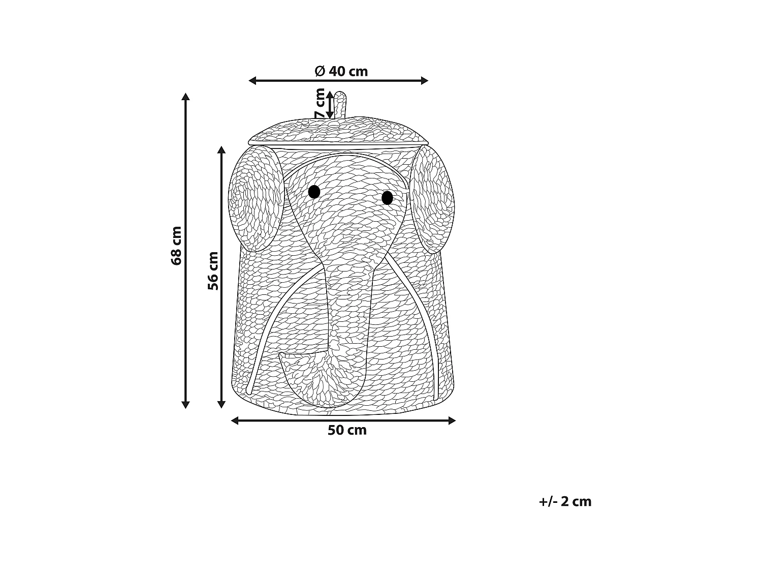 Kindermand DOGON Wicker Natuurlijk
