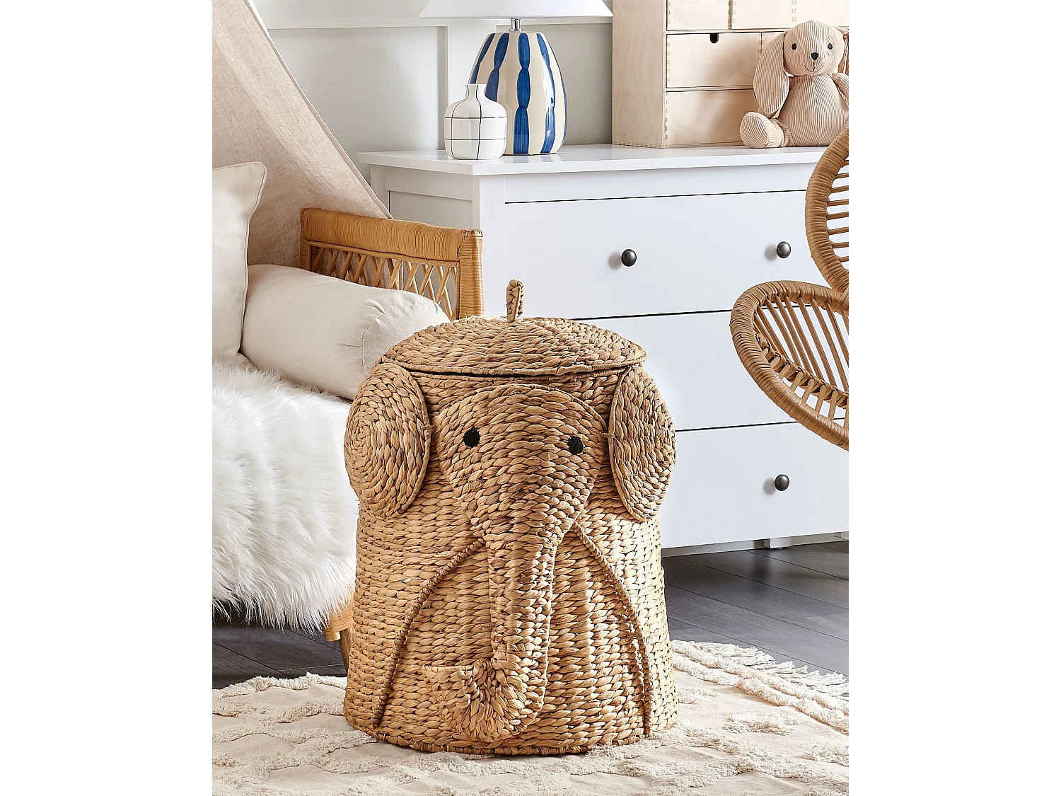 Panier enfants Éléphant DOGON Osier Naturel