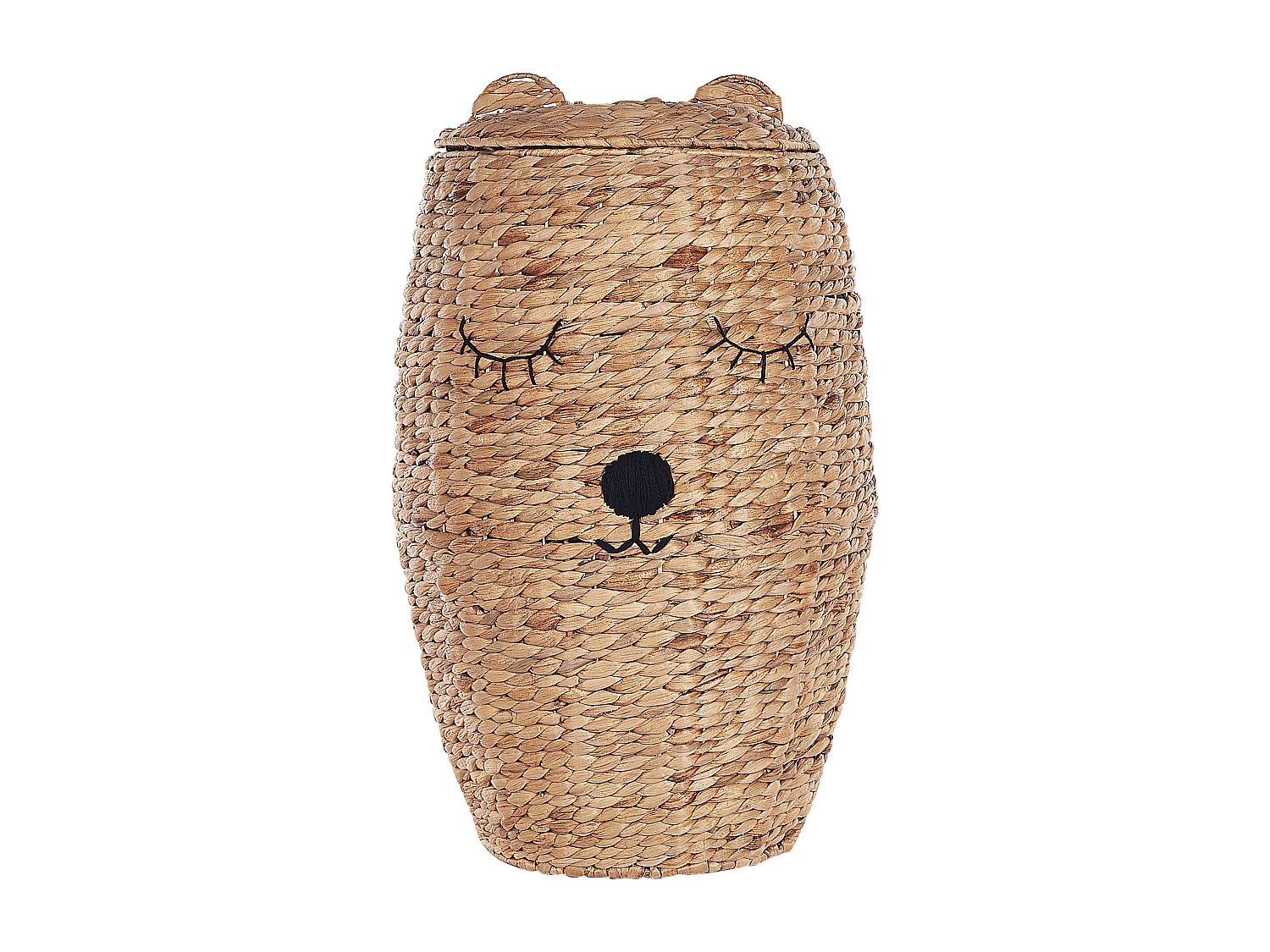 Kinder Aufbewahrungskorb Teddybär SAMBUR Geflecht Naturfarben