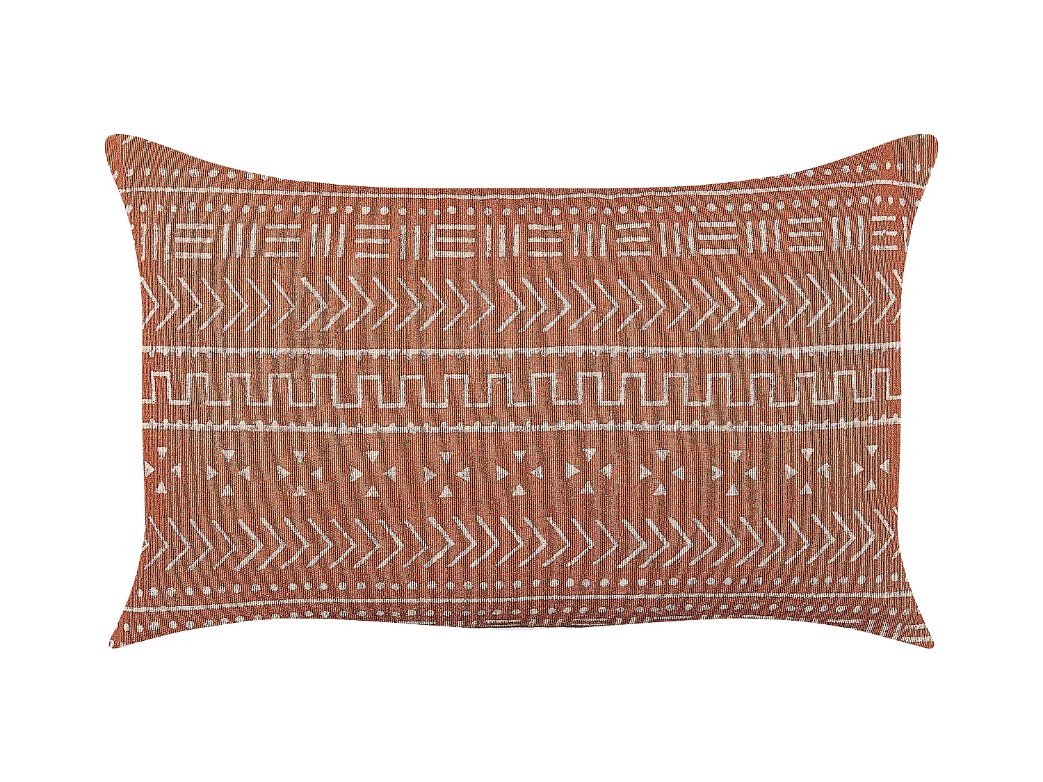 Coussin ORLAYA Coton 55 x 35 cm Orange Motif géométrique