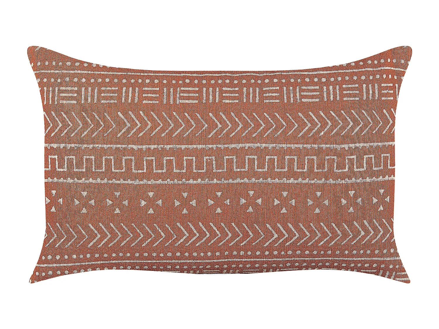 Set van 2 decoratieve kussens ORLAYA Katoen 55 x 35 cm Oranje Geometrisch patroon