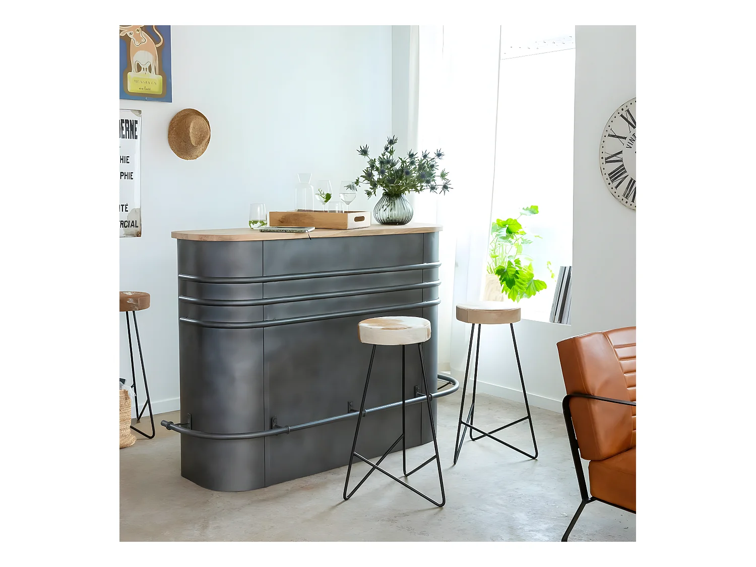 Meuble bar en métal Locker