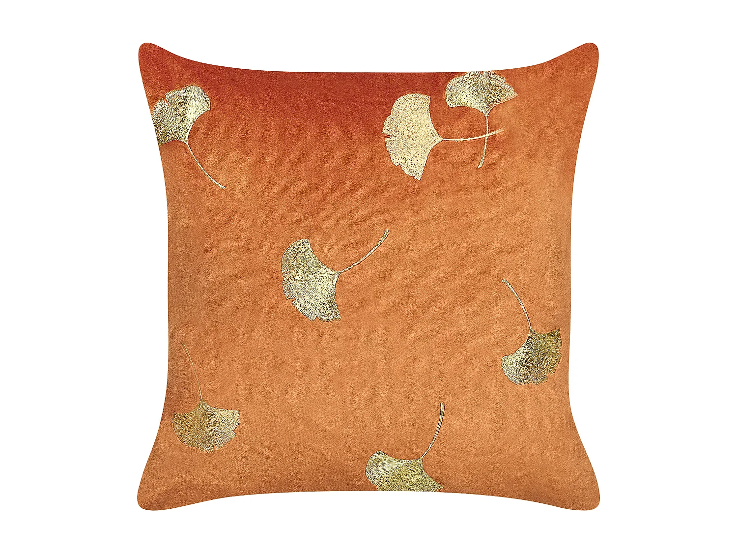 Lot de 2 coussins décoratifs TULIP Velours 45 x 45 cm Orange Motif de plante