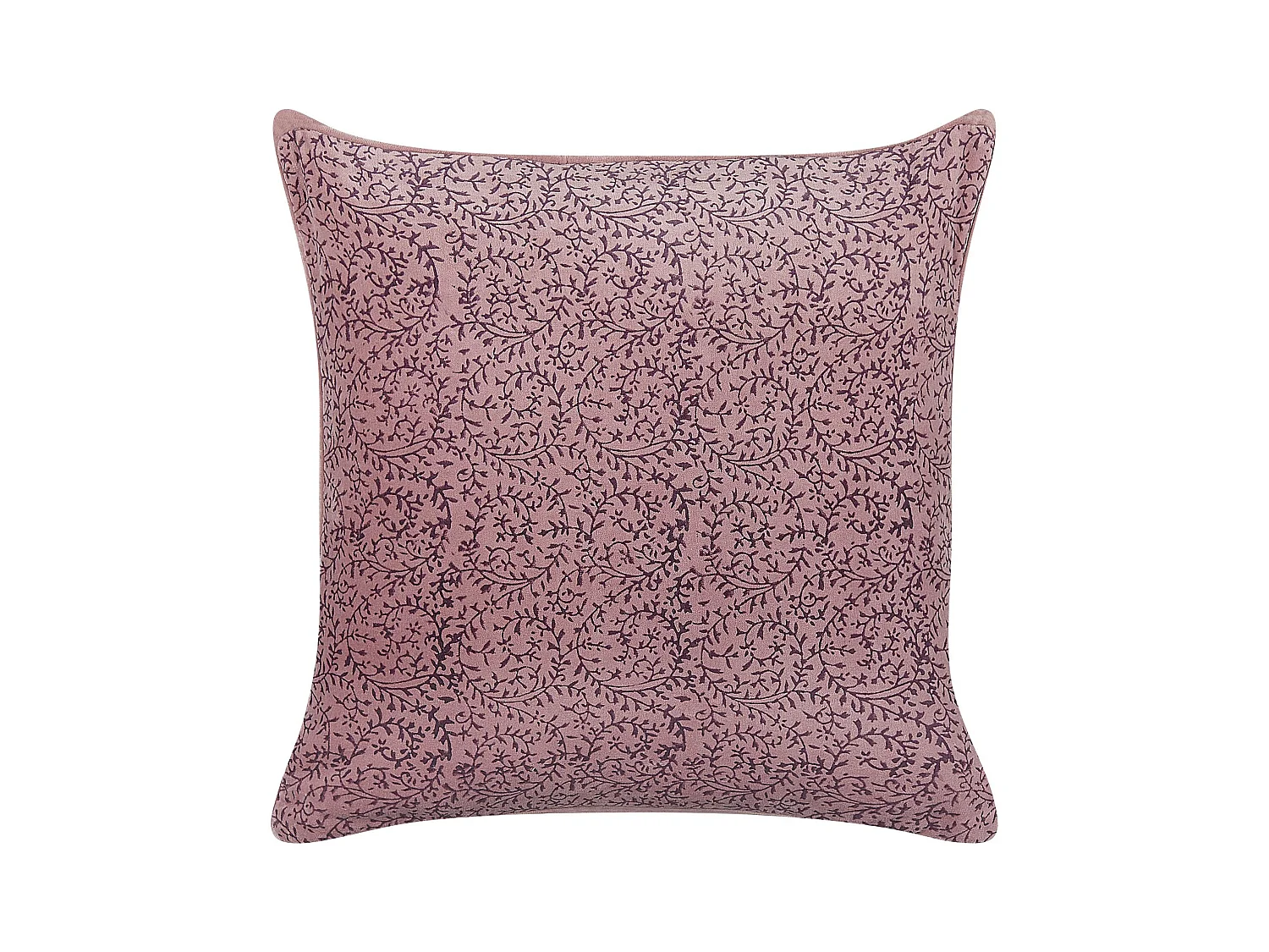 Coussin ROMNEYA Velours 45 x 45 cm Rose Motif floral