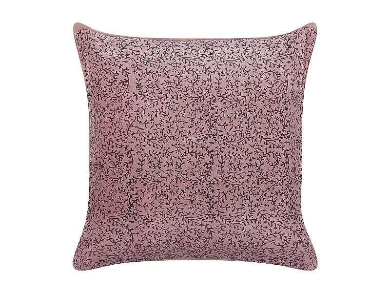 Dekokissen Samtstoff florales Motiv rosa quadratisch 45 x 45 cm Romneya