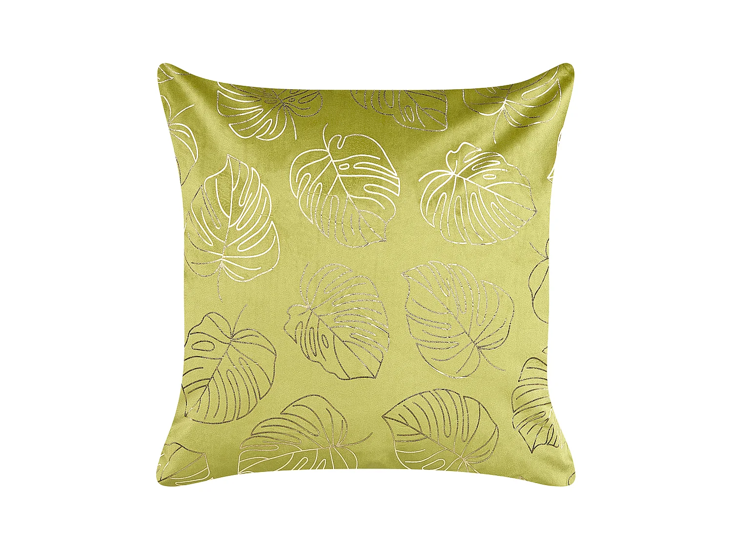 Set di 2 cuscini DELICIOSA Velluto 45 x 45 cm Verde chiaro Trama di piante