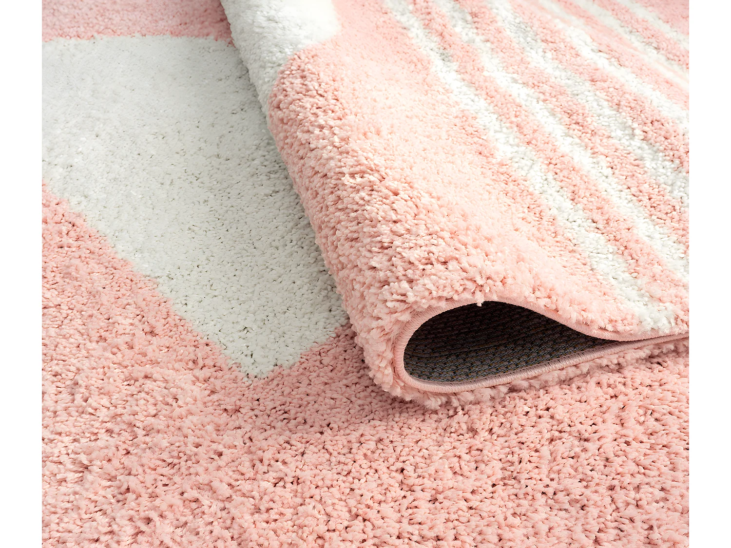 Tapis - shaggy - AQUARELLE - rose - 160x230cm