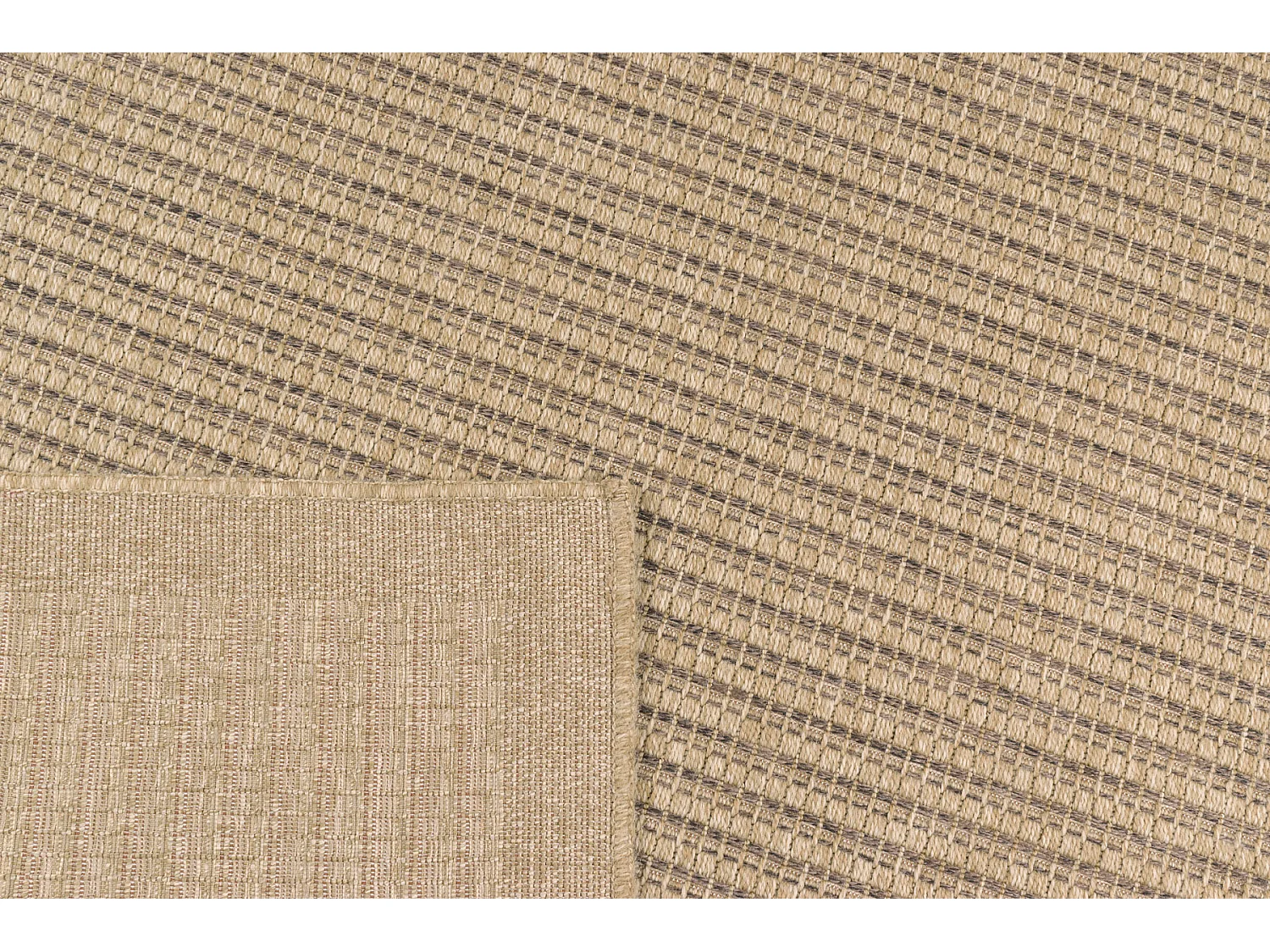 Tapis de salon - intérieur extérieur - rectangle - Nature -  aspect Jute - Marron - 120x170cm