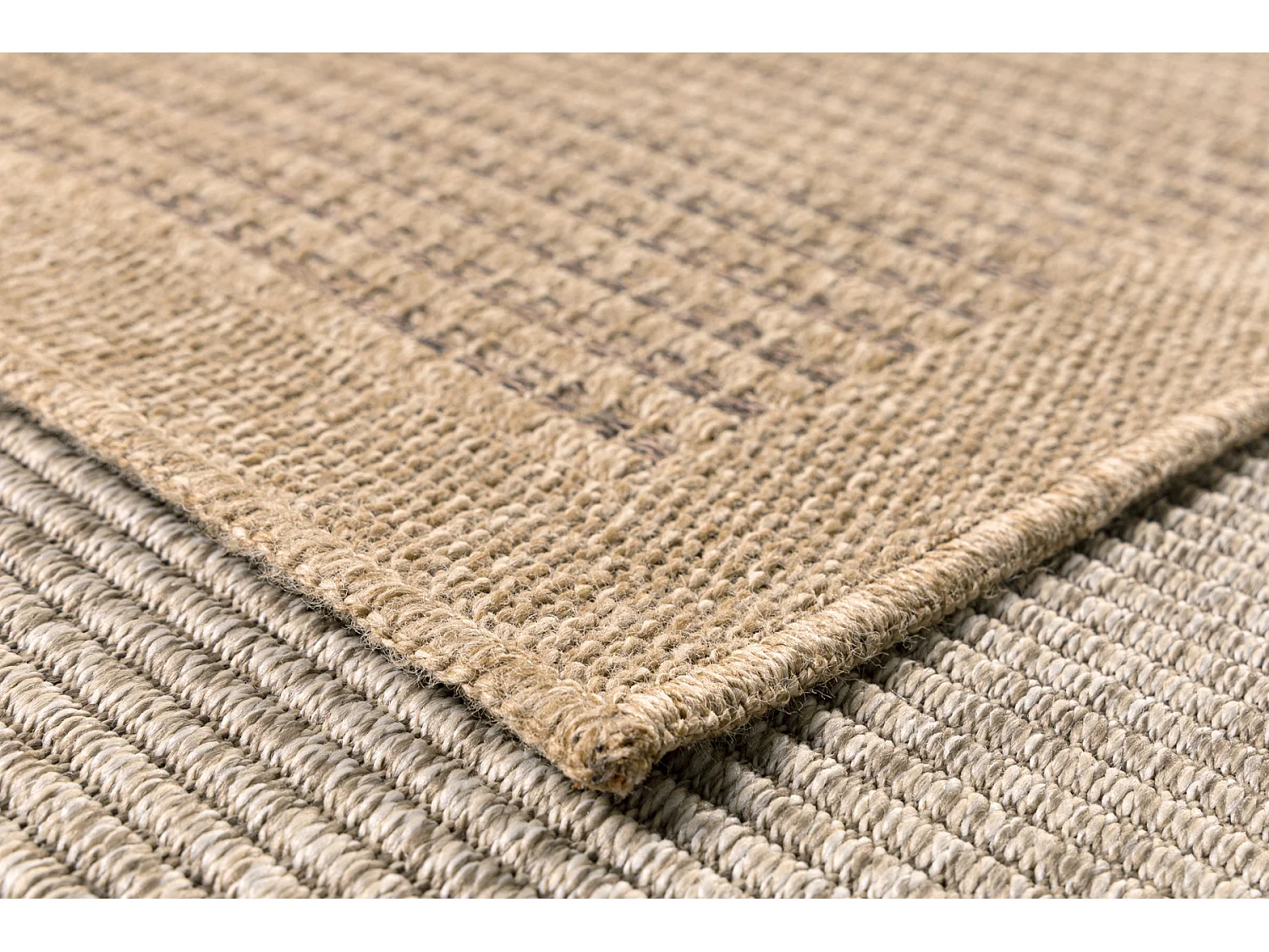Tapis de salon - intérieur extérieur - rectangle - Nature -  aspect Jute - Marron - 120x170cm