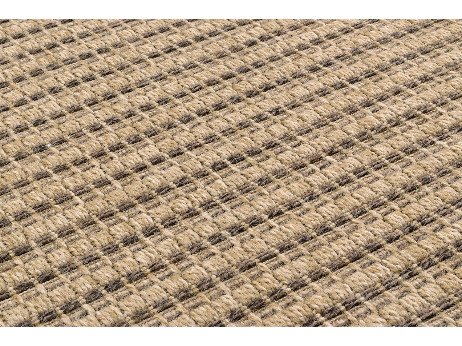 Tapis de salon - intérieur extérieur - rectangle - Nature -  aspect Jute - Marron - 120x170cm