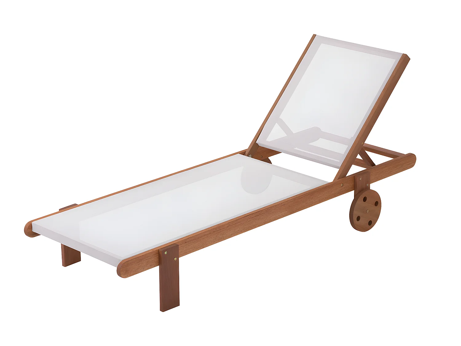 Sonnenliege aus Tropenholz "Saigon" - Maple - Ecru