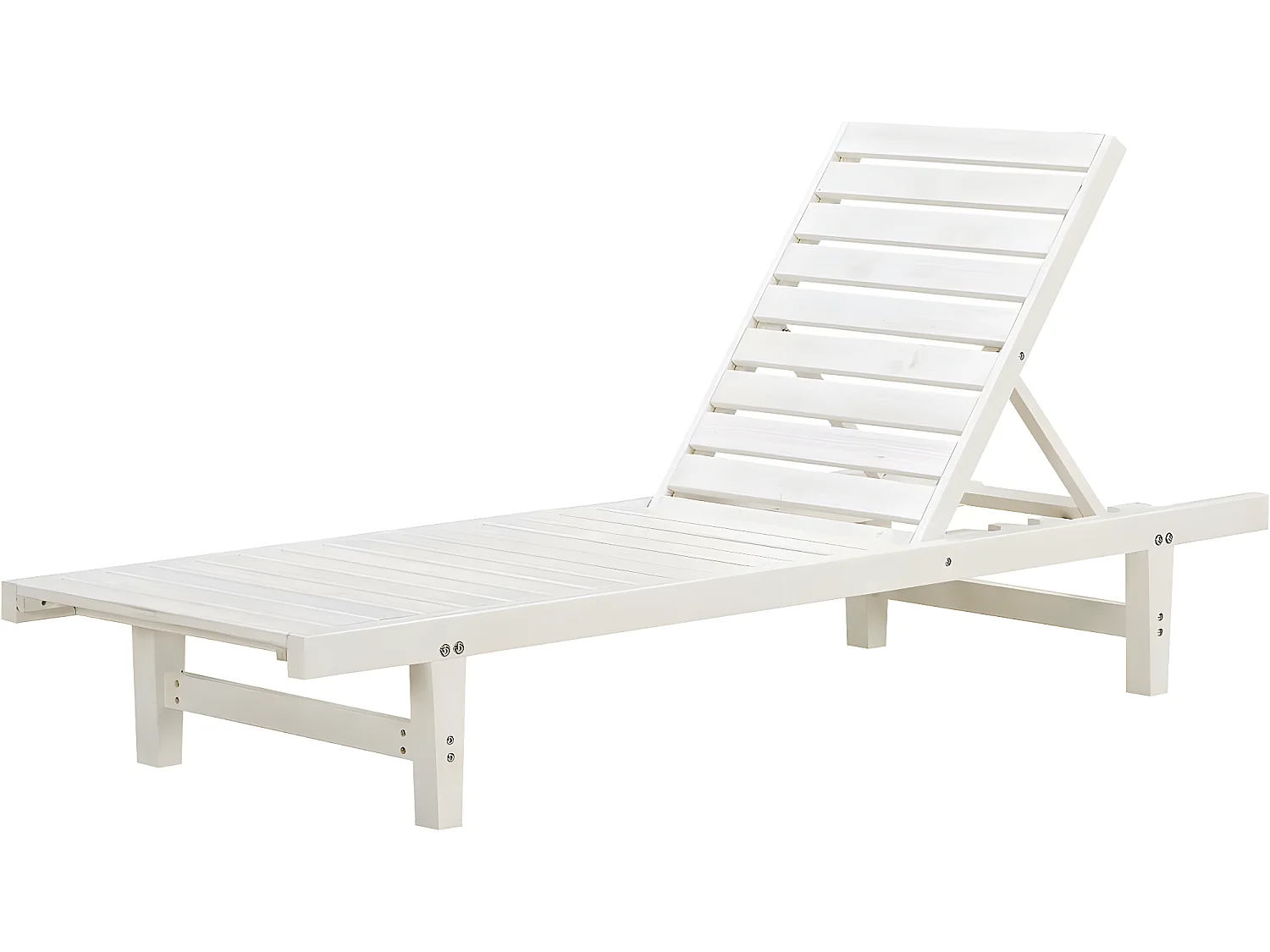 Drewniany leżak "Rawai" - Biały