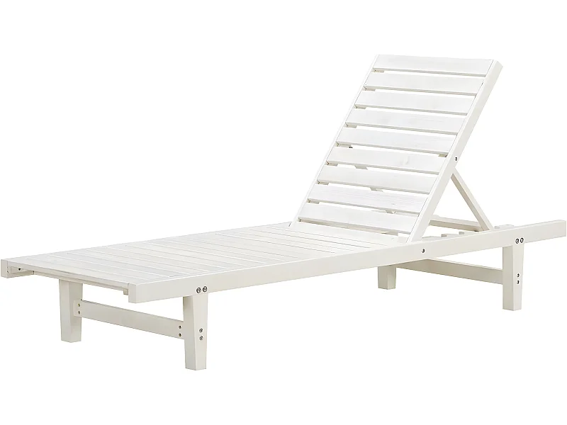 Bain de Soleil en bois "Rawai" - Blanc