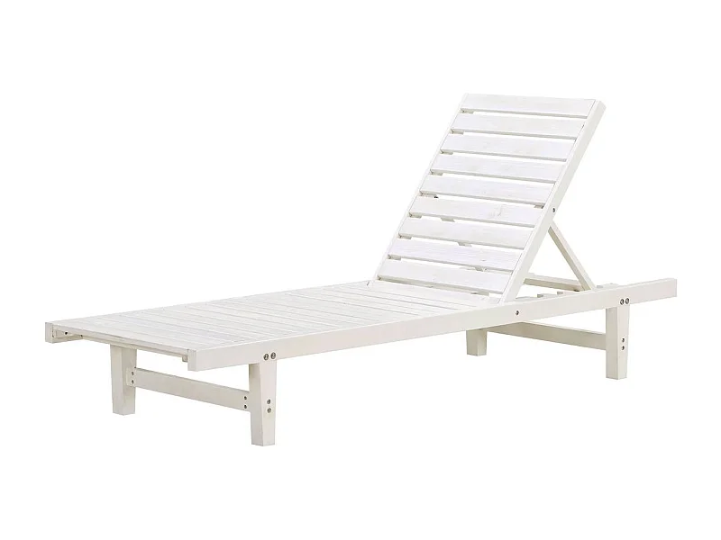 Bain de Soleil en bois "Rawai" - Blanc