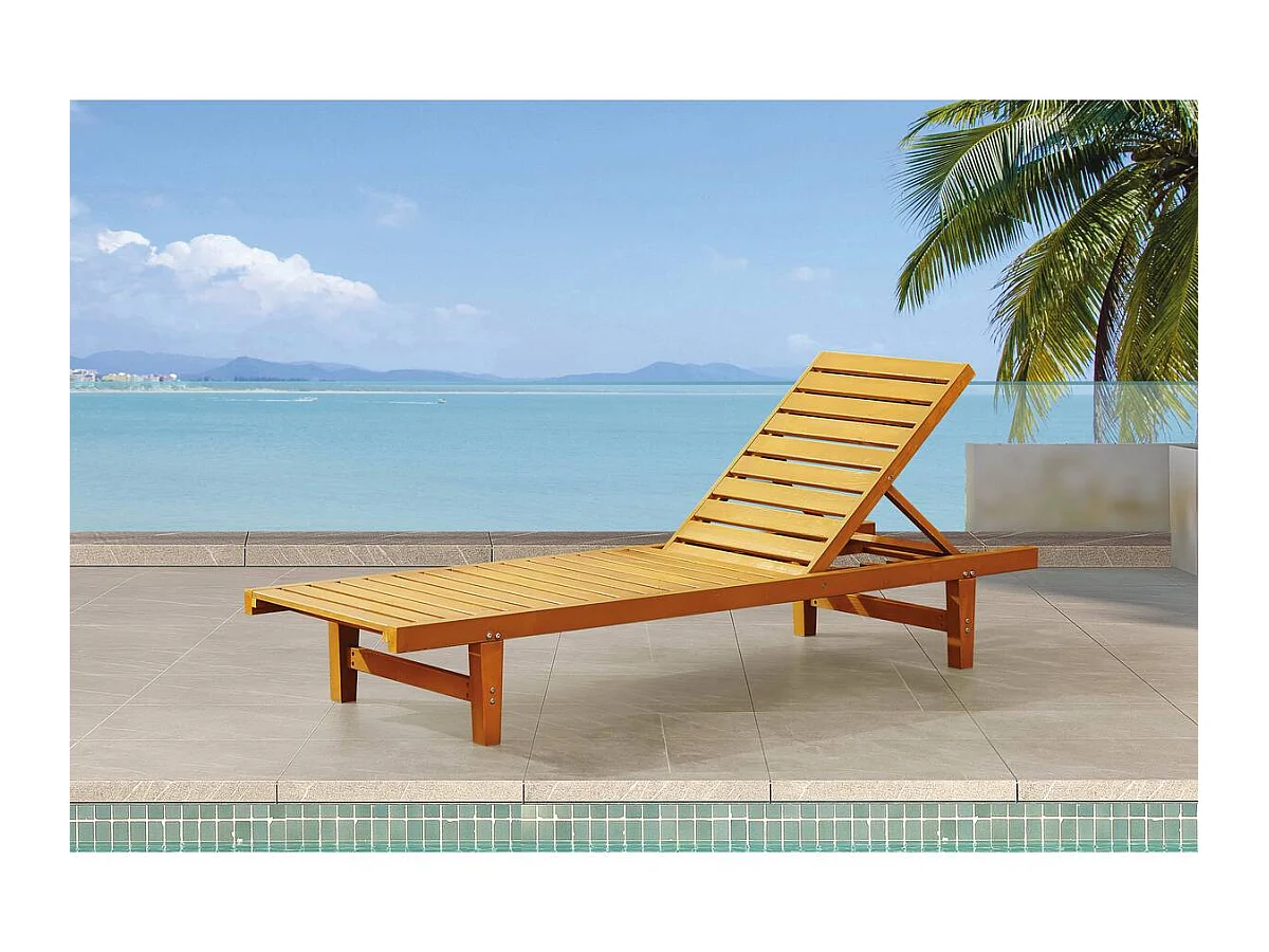 Bain de Soleil en bois "Rawai" -  Marron clair