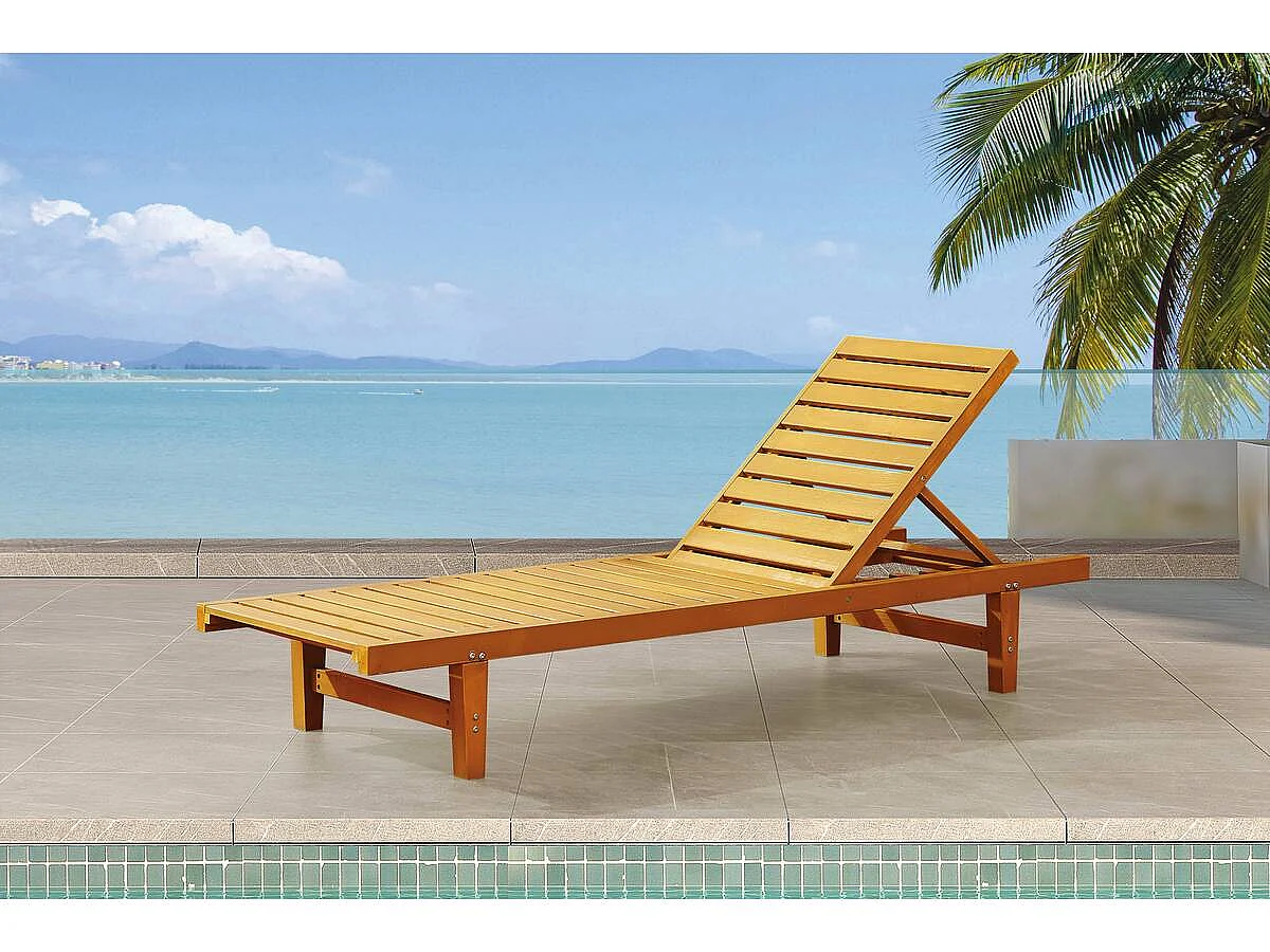 Bain de Soleil en bois "Rawai" -  Marron clair