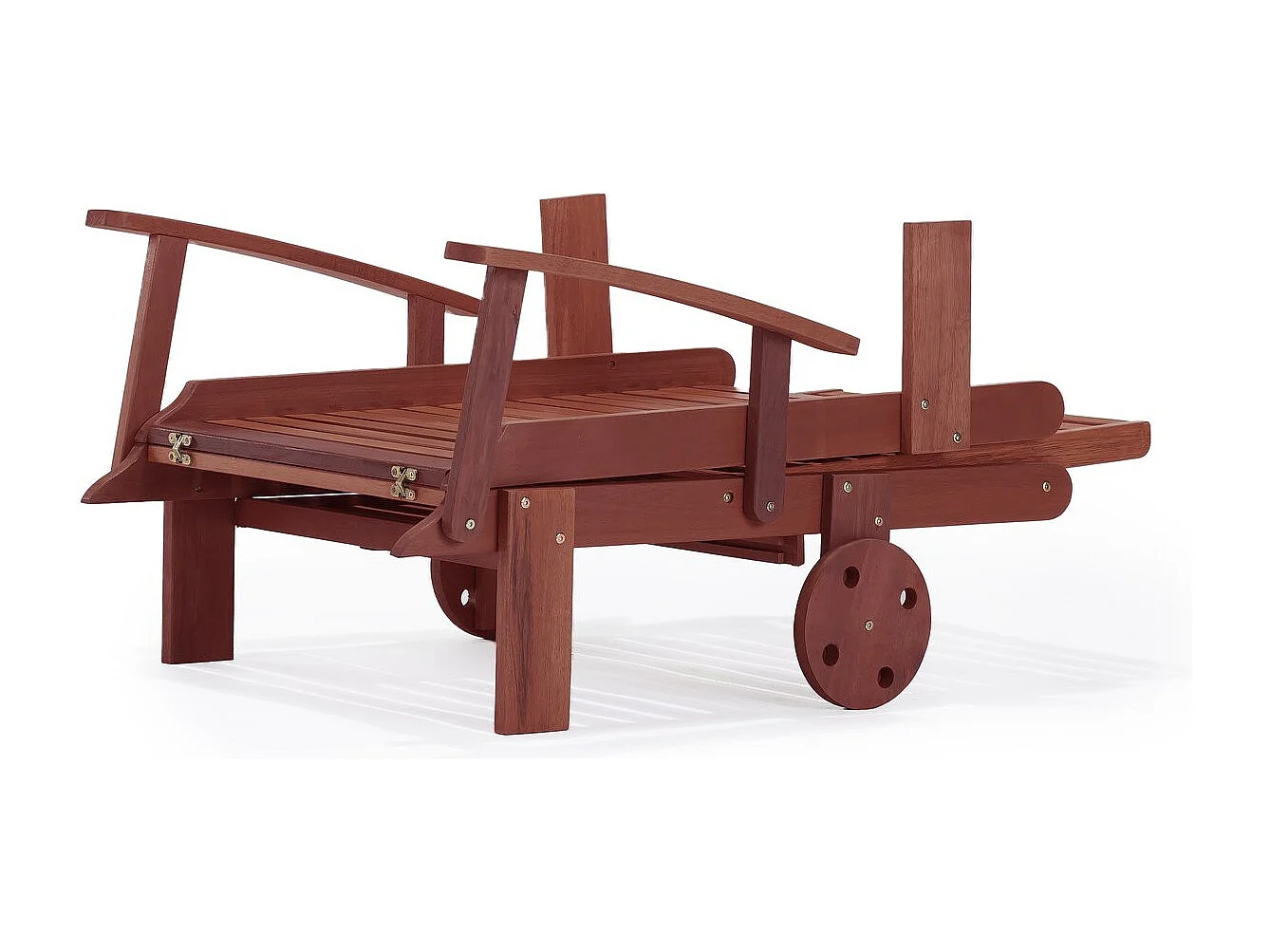 Bain de soleil pliant en bois exotique "Tokyo" - Mahogany- Marron acajou