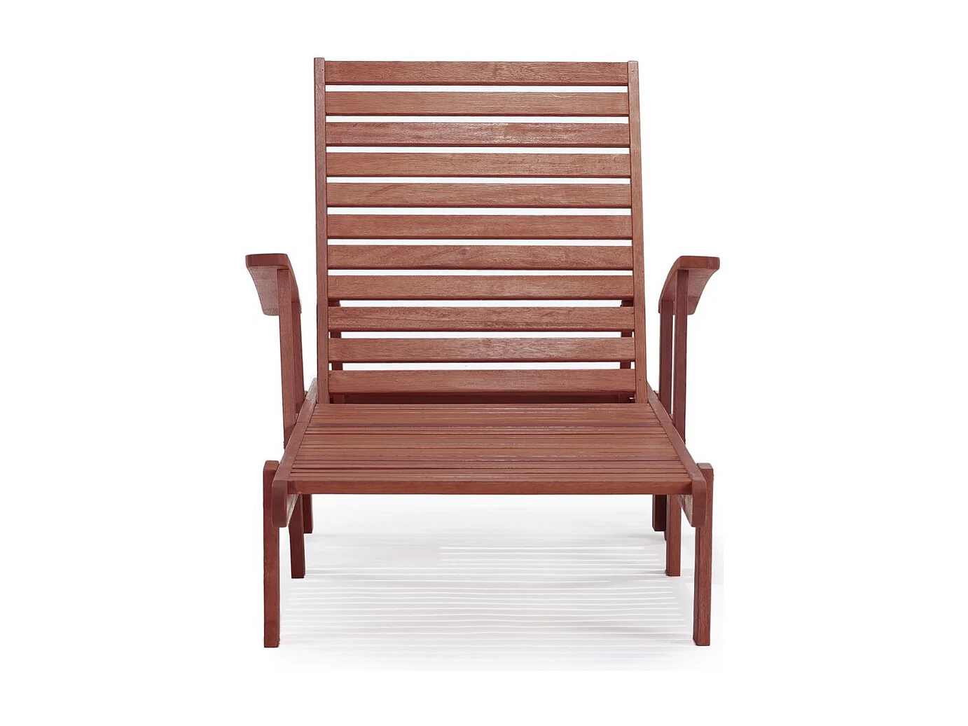 Bain de soleil pliant en bois exotique "Tokyo" - Mahogany- Marron acajou