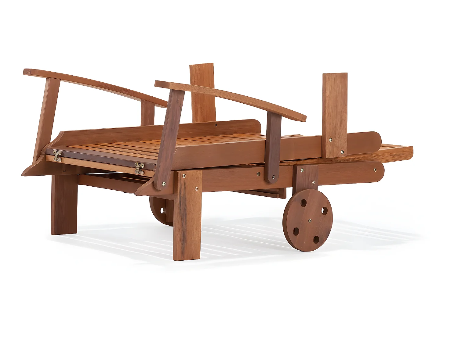 Bain de soleil pliant en bois exotique "Tokyo" - Maple - Marron clair