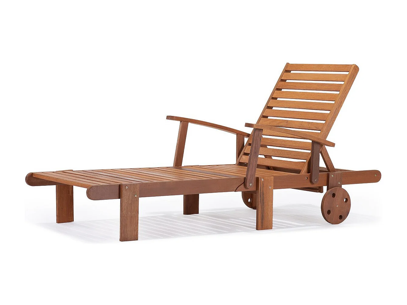 Bain de soleil pliant en bois exotique "Tokyo" - Maple - Marron clair