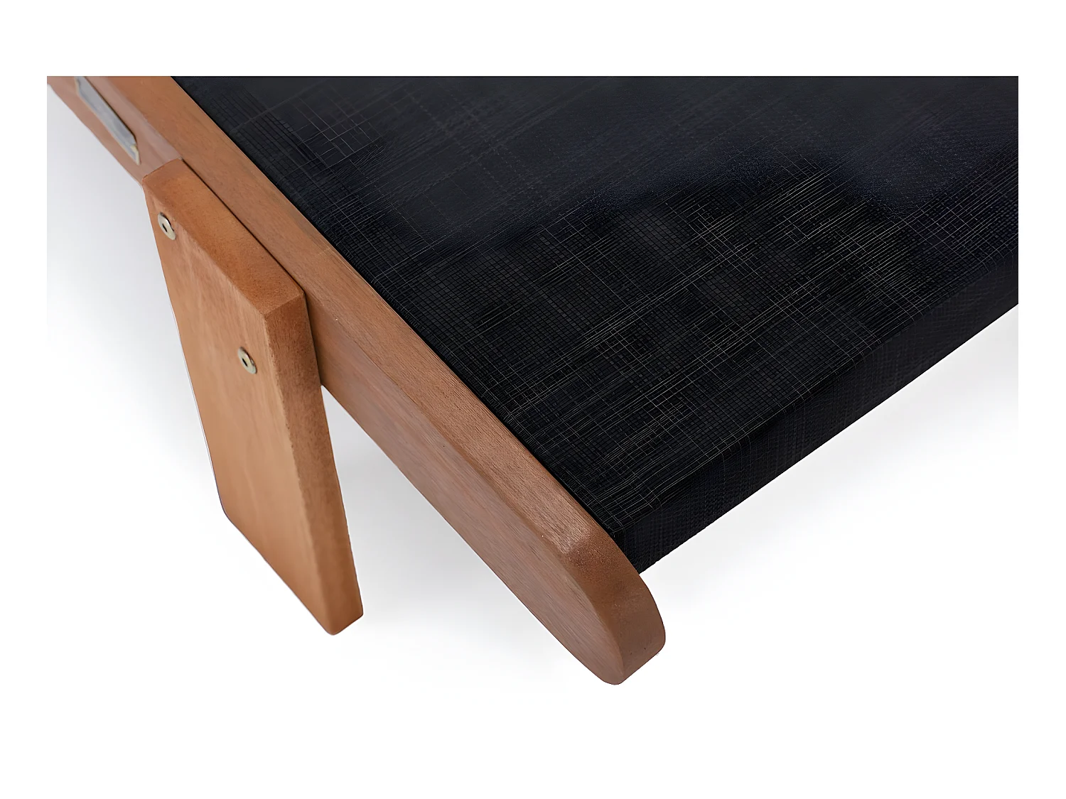 Bain de Soleil Saïgon van exotisch hout met wielen en verstelbare rugleuning