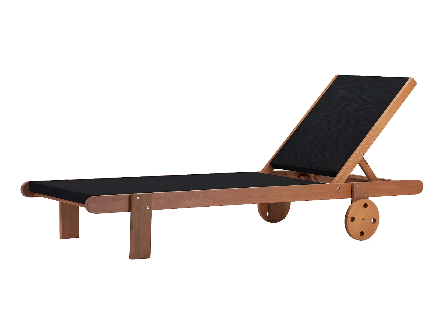 Bain de Soleil en bois exotique "Saïgon" - Maple - Noir