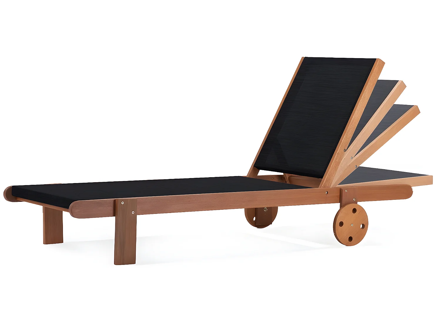 Bain de Soleil en bois exotique "Saïgon" - Maple - Noir