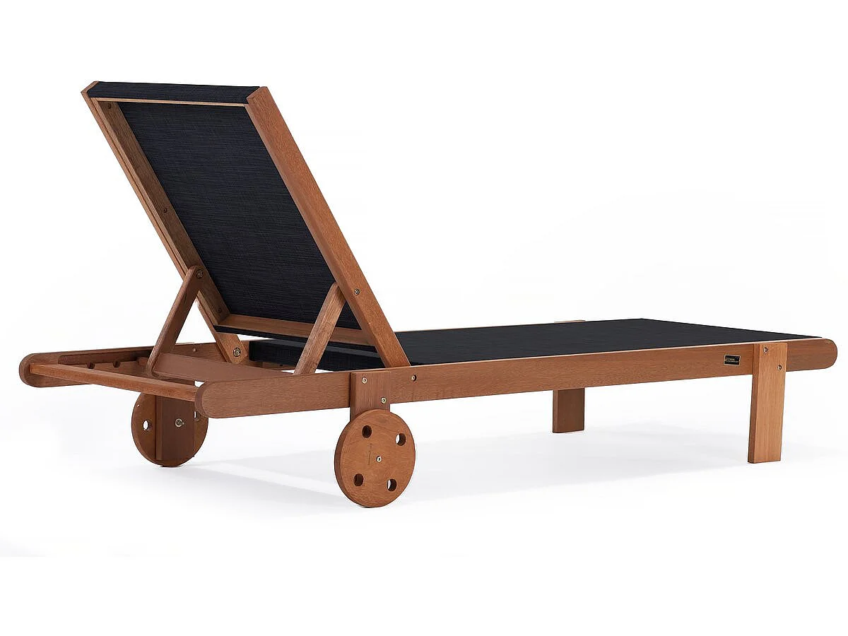 Bain de Soleil en bois exotique "Saïgon" - Maple - Noir