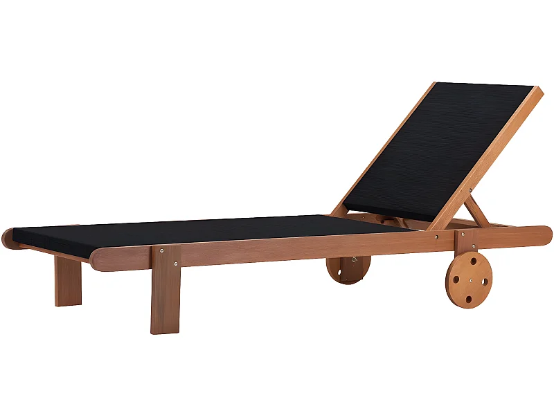 Bain de Soleil en bois exotique "Saïgon" - Maple - Noir