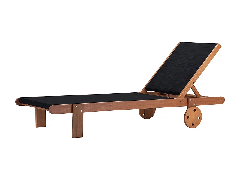 Bain de Soleil en bois exotique "Saïgon" - Maple - Noir