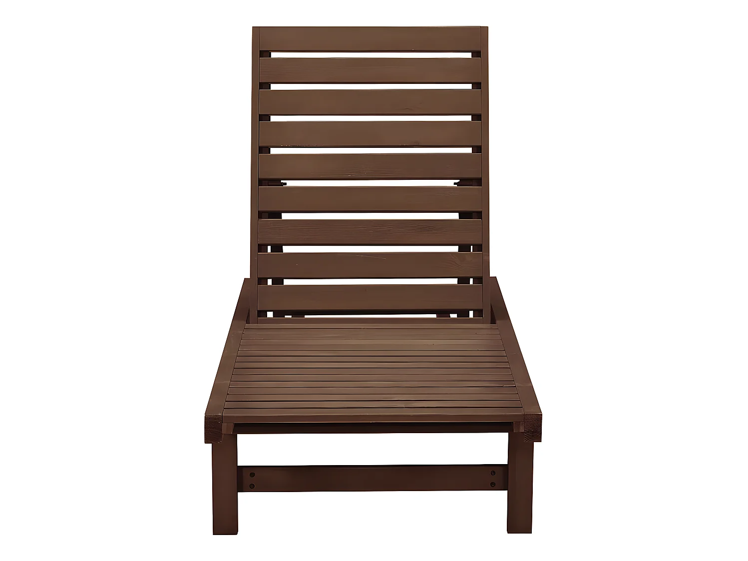 Espreguiçadeira de madeira "Rawai" reclinável - Marrom
