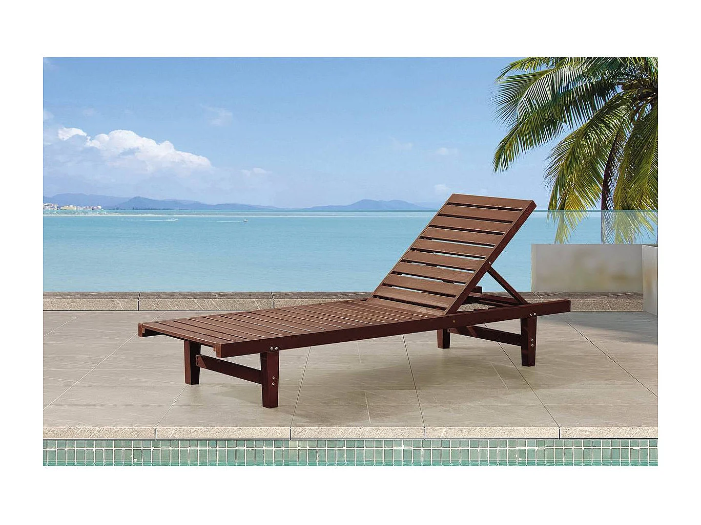 Bain de Soleil en bois "Rawai" - Marron