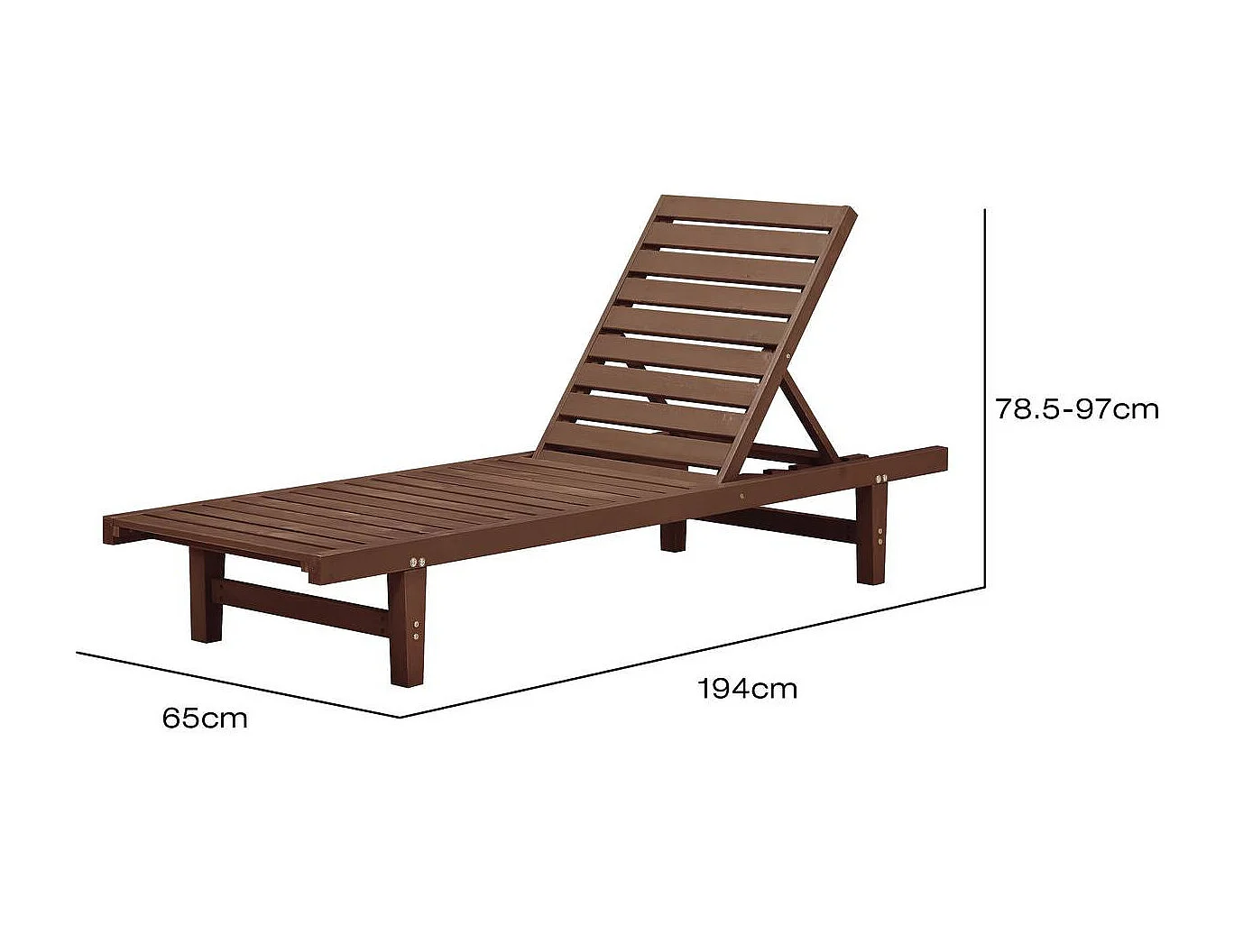 Bain de Soleil en bois "Rawai" - Marron