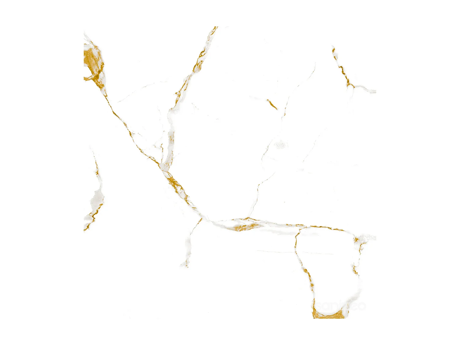Kit 2 Panneaux Muraux Décoratifs de Douche - 120x120 cm  - Ép. 4mm - Effet Doré - CALACATTA GOLD KOBERTIN