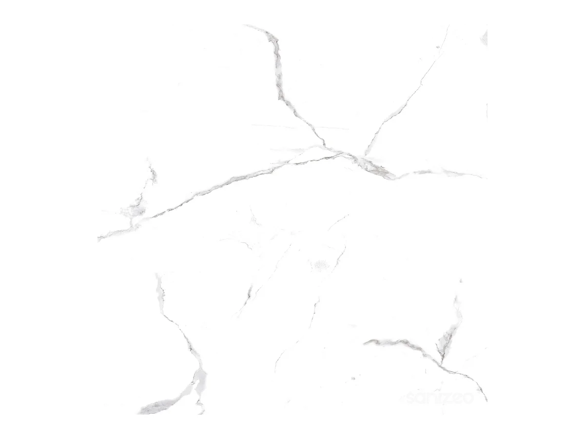 Lot de 2 Panneaux d'Habillage pour Douche et Baignoire, L120*l120*0.4 cm, effet marbre blanc, Mud White by SANIZÉO