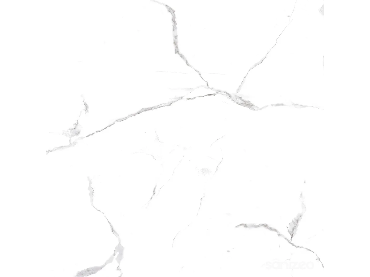 Lot de 2 Panneaux d'Habillage pour Douche et Baignoire, L120*l120*0.4 cm, effet marbre blanc, Mud White by SANIZÉO