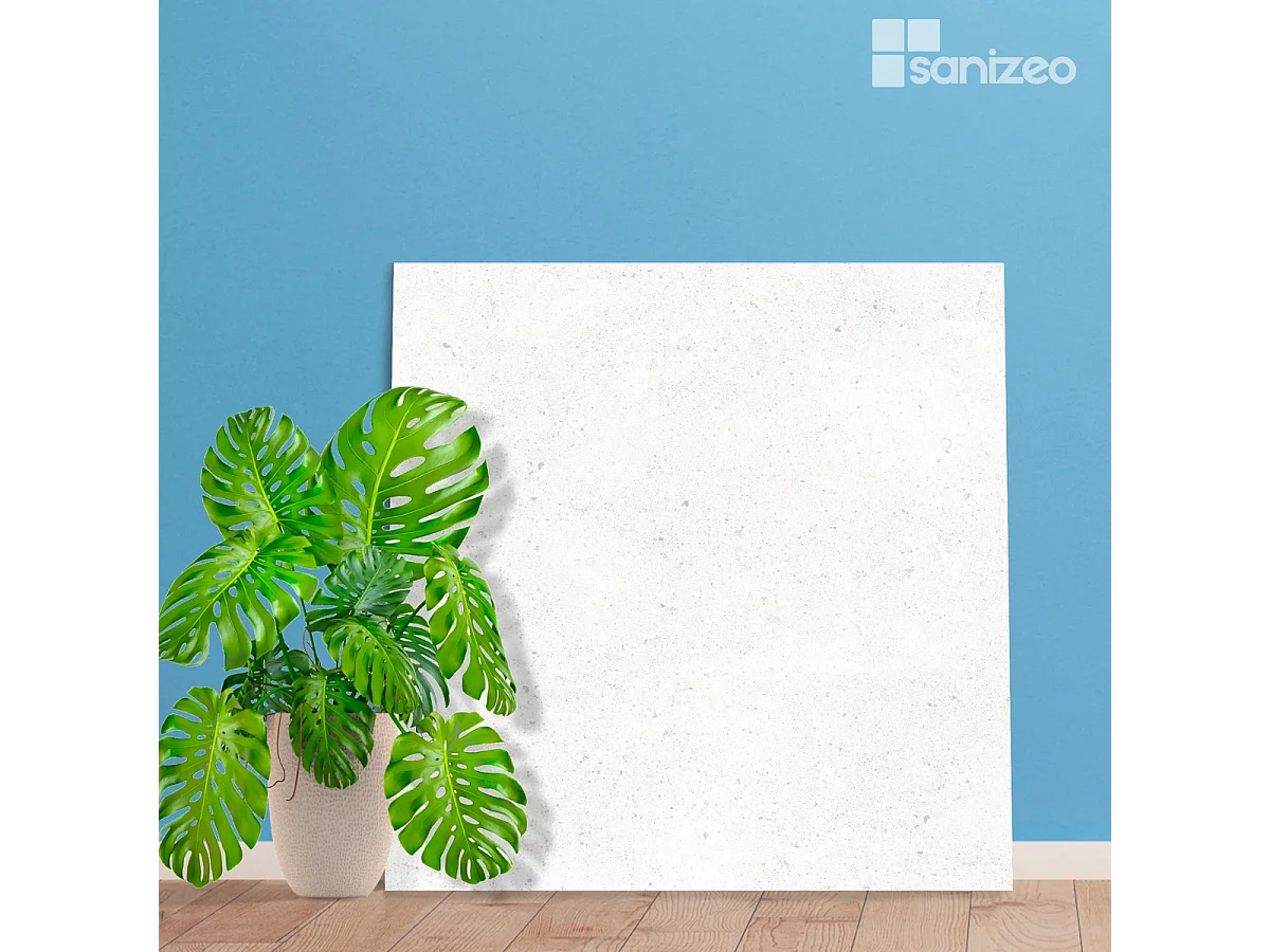 Lot de 2 Panneaux d'Habillage pour Douche et Baignoire, L120*l120*0.4 cm, effet minéral blanc, Verona White by SANIZÉO