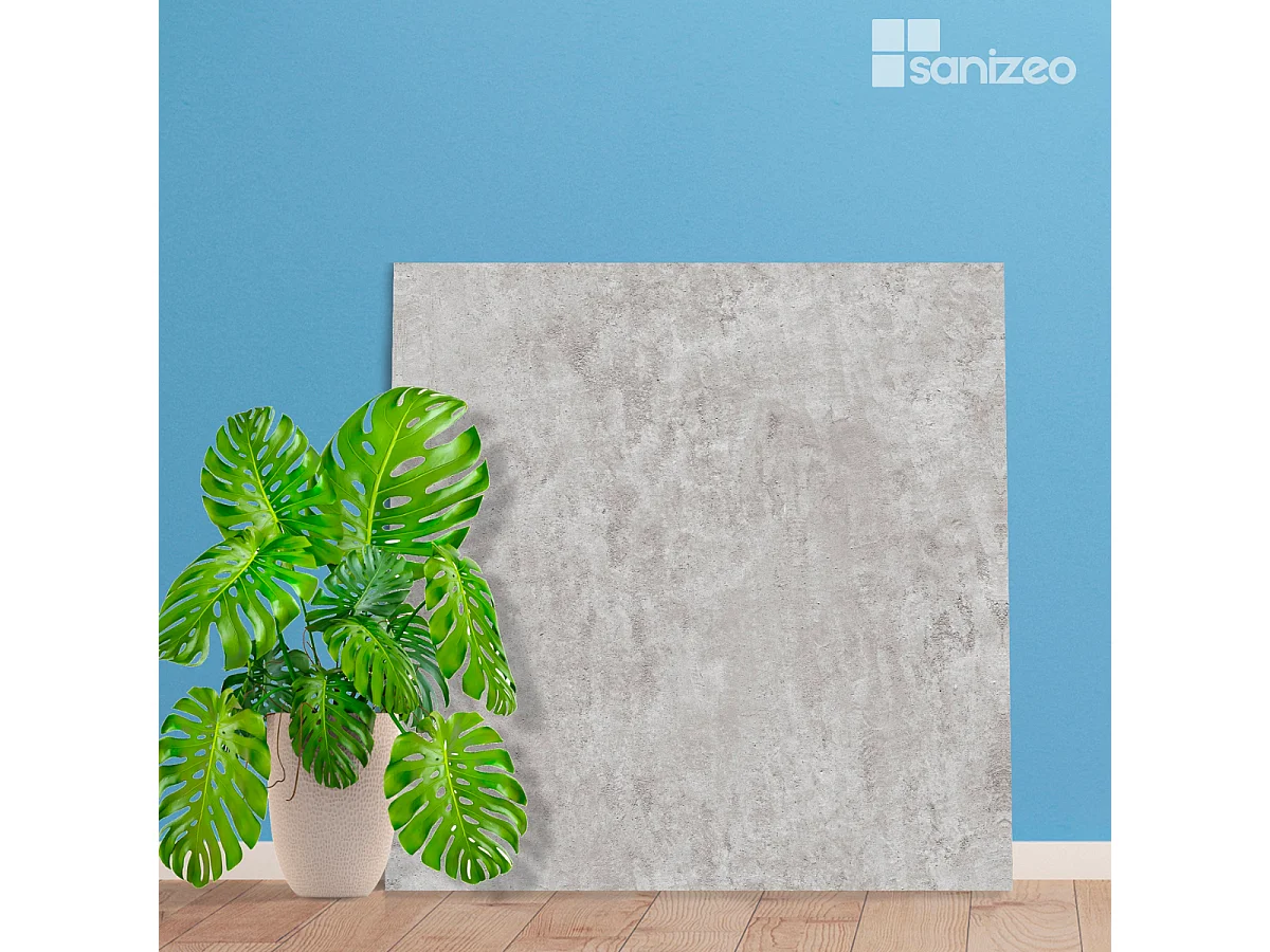 Lot de 2 Panneaux d'Habillage pour Douche et Baignoire, L120*l120*0.4 cm, effet béton, Urban Concrete by SANIZÉO