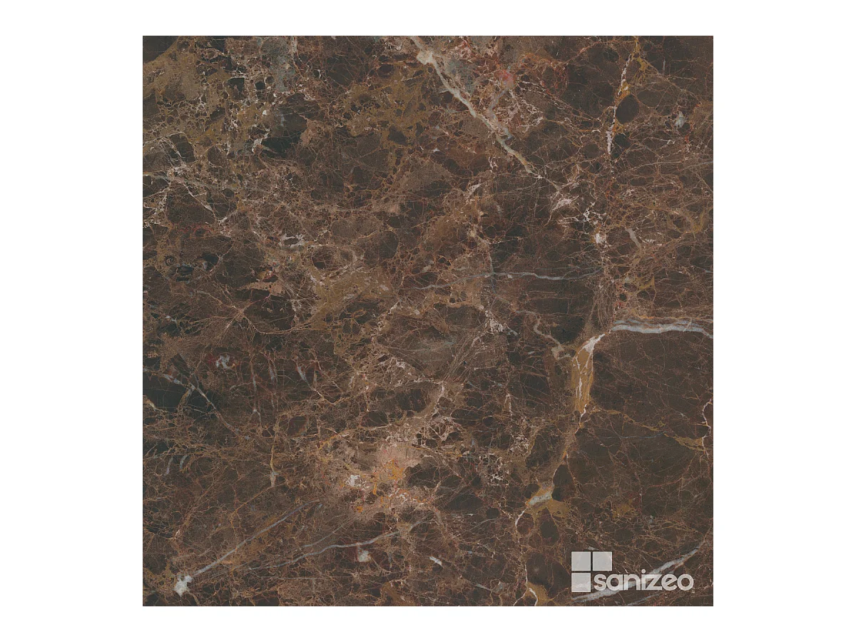 Panneau Habillage WC suspendu , L120*l120*0.4 cm, effet marbre marron, Emperador by SANIZÉO