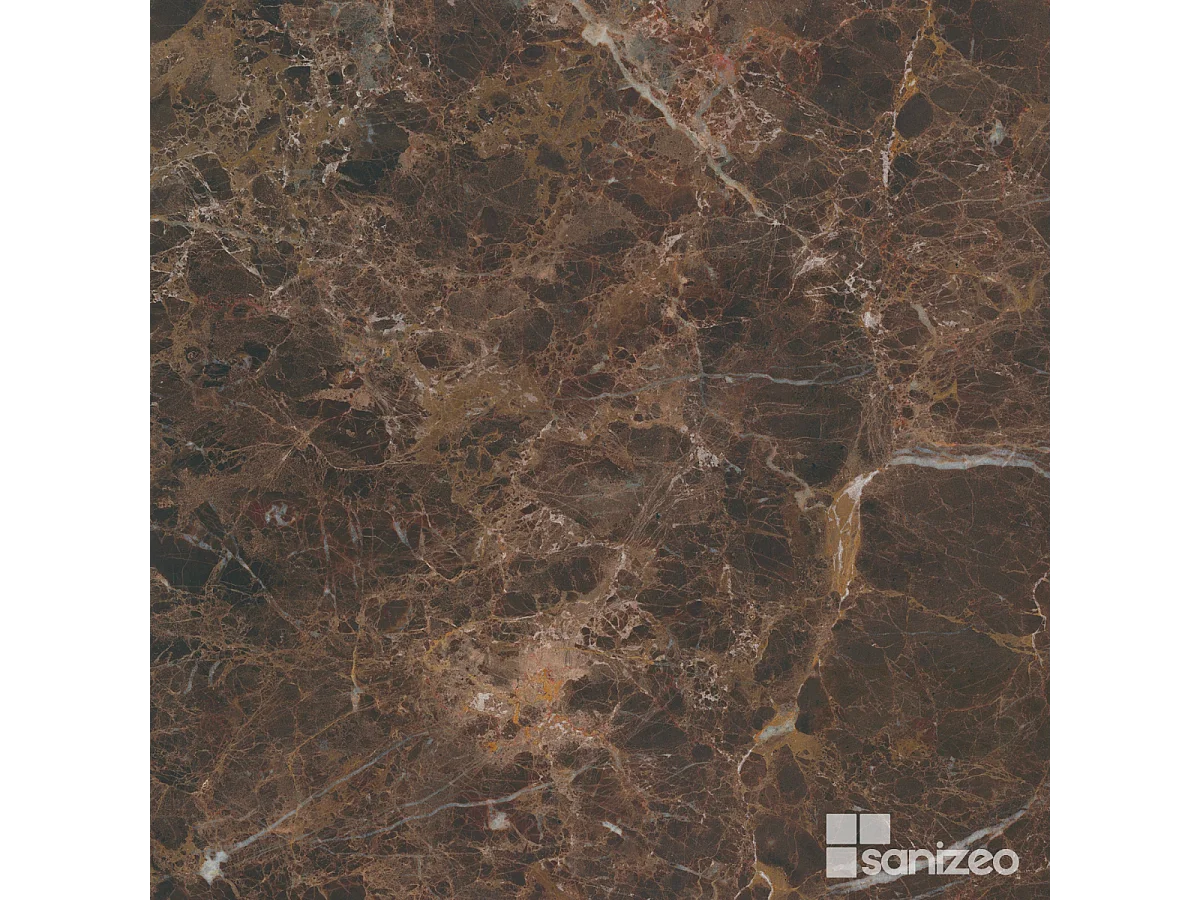 Panneau Habillage WC suspendu , L120*l120*0.4 cm, effet marbre marron, Emperador by SANIZÉO