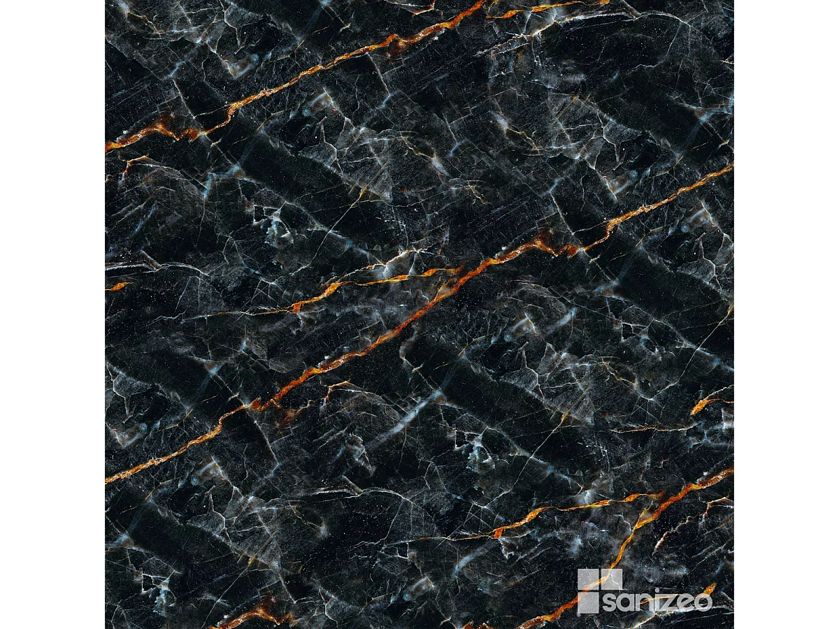 Panneau d'Habillage WC suspendu  - 120x120 cm  - Ép. 4mm - Effet Marbre Noir - PROMISE KOBERTIN