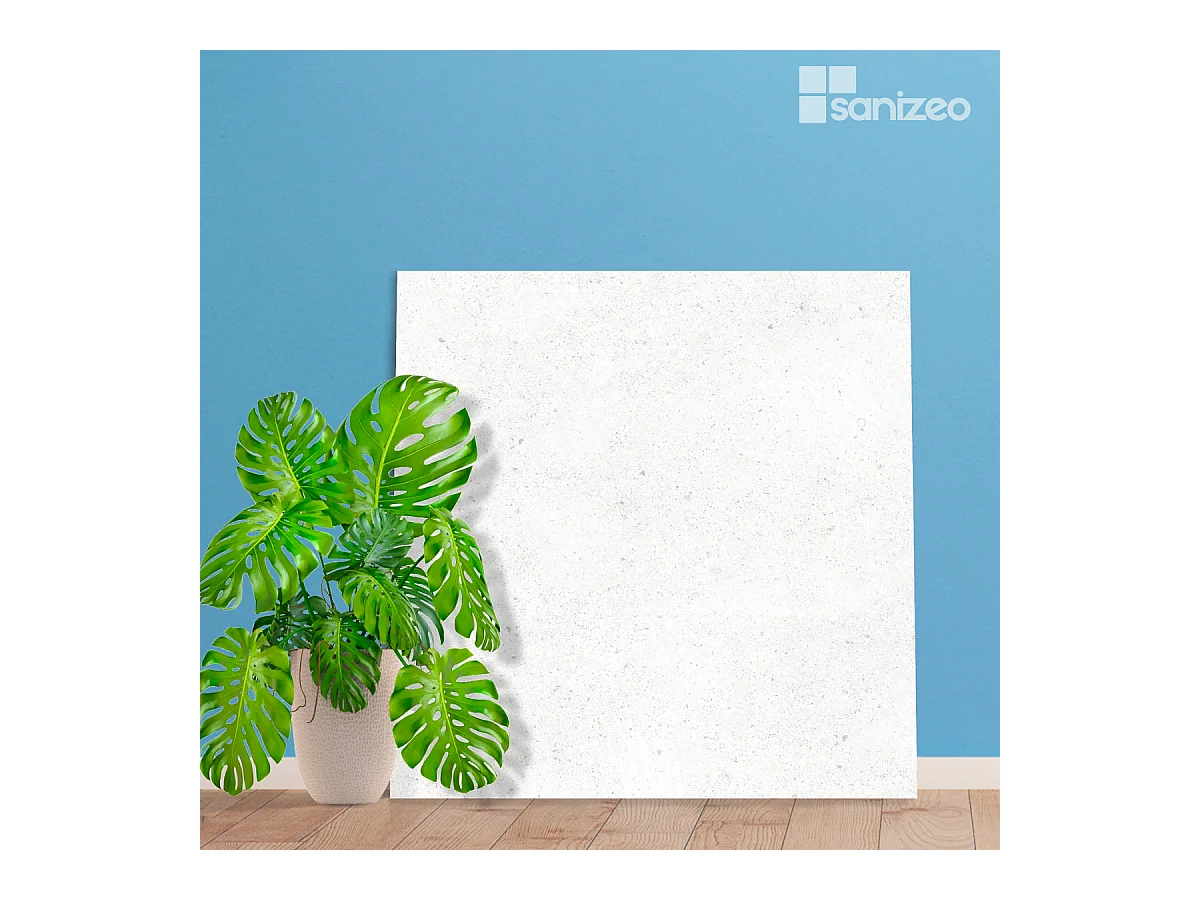 Panneau Habillage WC suspendu , L120*l120*0.4 cm, effet minéral blanc, Verona White by SANIZÉO