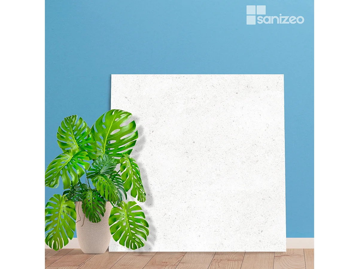 Panneau Habillage WC suspendu , L120*l120*0.4 cm, effet minéral blanc, Verona White by SANIZÉO