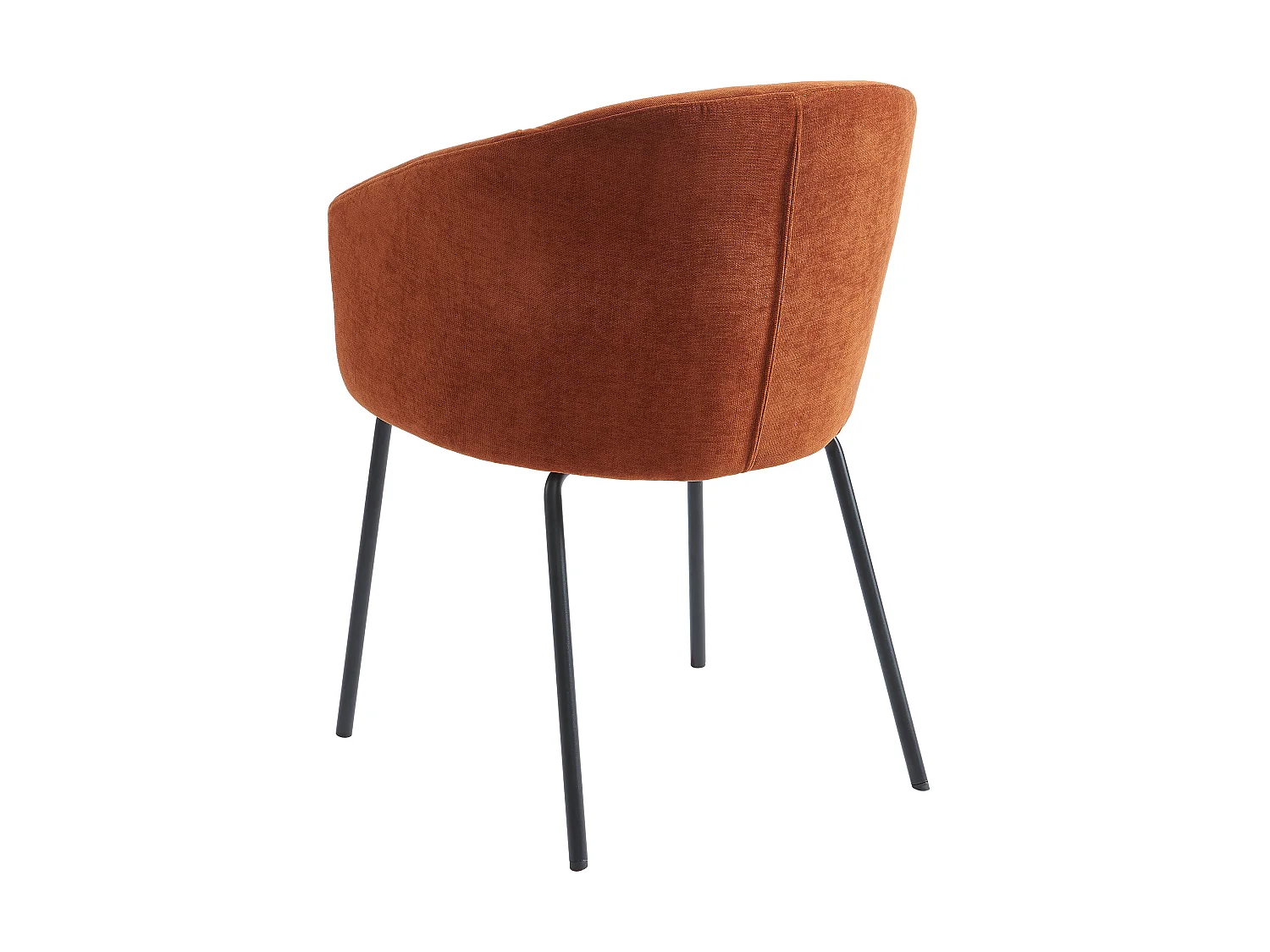 Lot de 6 chaises avec accoudoirs en tissu et métal - Terracotta - MORONI de Pascal MORABITO