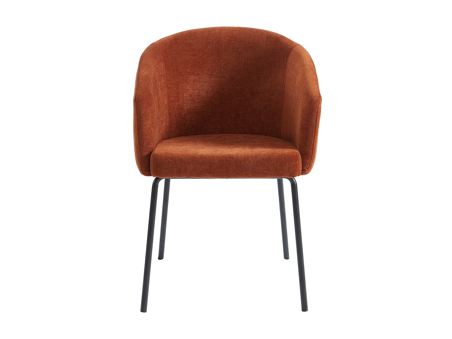 Lot de 6 chaises avec accoudoirs en tissu et métal - Terracotta - MORONI de Pascal MORABITO