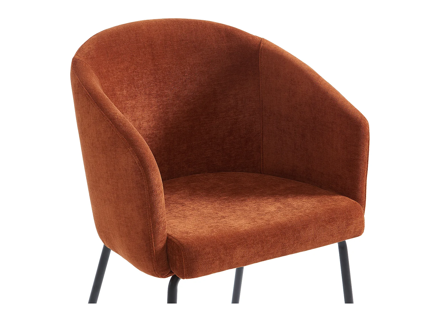 Lot de 6 chaises avec accoudoirs en tissu et métal - Terracotta - MORONI de Pascal MORABITO